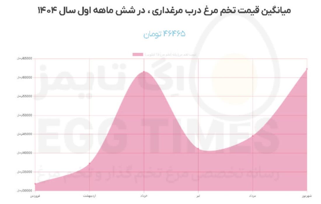 تحلیل روند قیمت تخممرغ در ششماهه نخست سال ۱۴۰۴