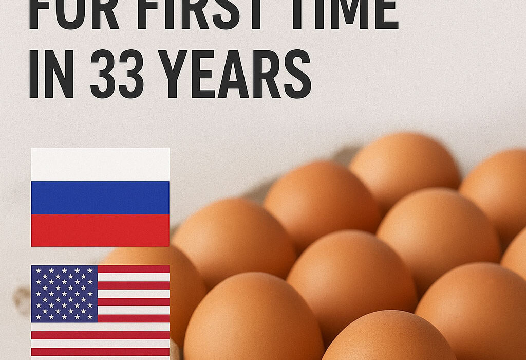 آمریکا پس از ۳۳ سال، از روسیه تخم‌مرغ وارد کرد