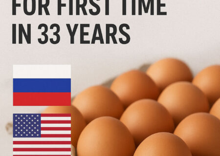 آمریکا پس از ۳۳ سال، از روسیه تخم‌مرغ وارد کرد